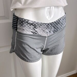 🔥Lululemon Running Shorts Womens 4 Gray Lined Vented Yoga Gym Athletic Training